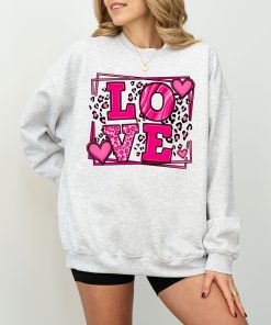 Love Sweatshirt, Heart Hoodie, Valentines Day Sweatshirt (1)