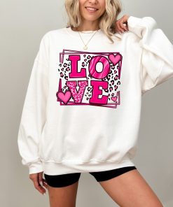 Love Sweatshirt, Heart Hoodie, Valentines Day Sweatshirt (2)