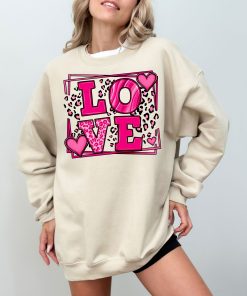 Love Sweatshirt, Heart Hoodie, Valentines Day Sweatshirt (5)