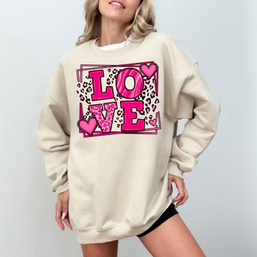 Love Sweatshirt, Heart Hoodie, Valentines Day Sweatshirt (5)