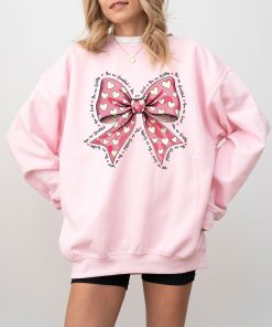 Pink Valentine Coquette Bow Happy Valentine's Day Gift T-Shirt, Sweatshirt, Hoodie (2)