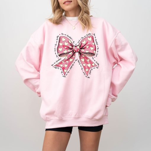 Pink Valentine Coquette Bow Happy Valentine's Day Gift T-Shirt, Sweatshirt, Hoodie (2)