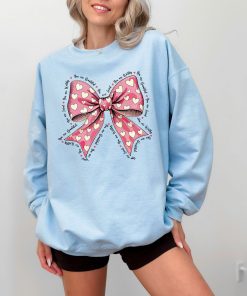 Pink Valentine Coquette Bow Happy Valentine's Day Gift T-Shirt, Sweatshirt, Hoodie (3)