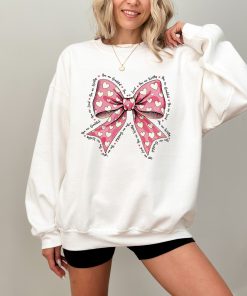 Pink Valentine Coquette Bow Happy Valentine's Day Gift T-Shirt, Sweatshirt, Hoodie (4)