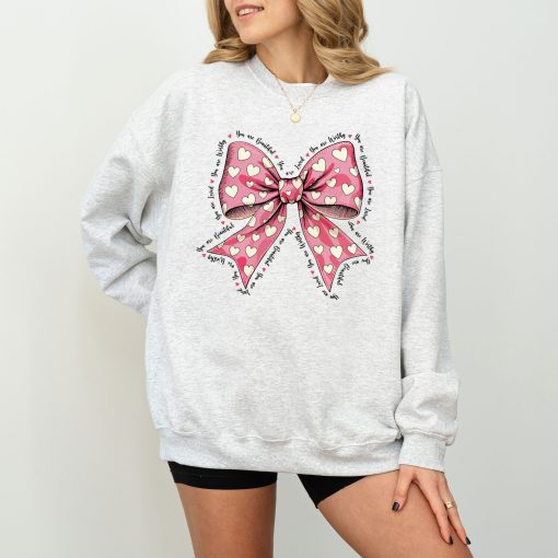 Pink Valentine Coquette Bow Happy Valentine's Day Gift T-Shirt, Sweatshirt, Hoodie (6)