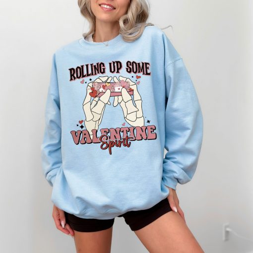 Rolling Up Some Valentine Spirit Pullover - Perfect for Valentine's Day