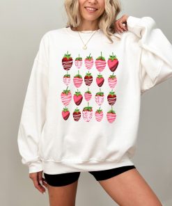 Strawberry Valentines Sweatshirt, Love Valentines Sweatshir (3)