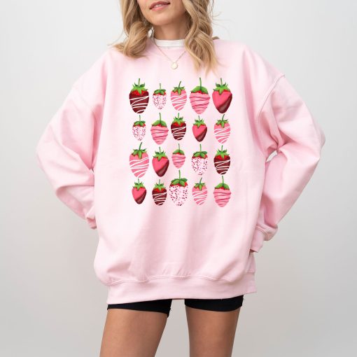 Strawberry Valentines Sweatshirt, Love Valentines Sweatshir (4)