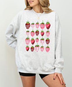 Strawberry Valentines Sweatshirt, Love Valentines Sweatshir (5)