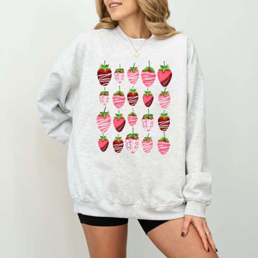 Strawberry Valentines Sweatshirt, Love Valentines Sweatshir (5)