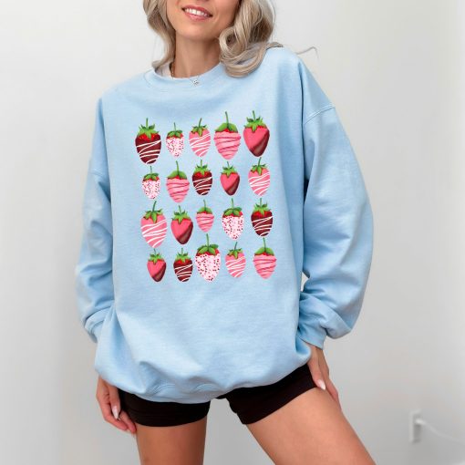 Strawberry Valentines Sweatshirt, Love Valentines Sweatshir