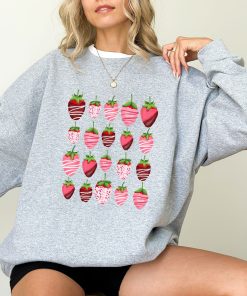 Strawberry Valentines Sweatshirt, Love Valentines Sweatshir (6)