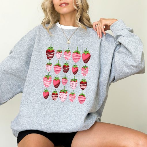 Strawberry Valentines Sweatshirt, Love Valentines Sweatshir (6)