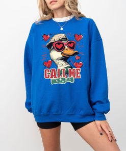 Valentines Duck Hunting T-Shirt, Boys Valentines Sweatshirt, Call Me Valentine Hoodie Funny Valentine (1)