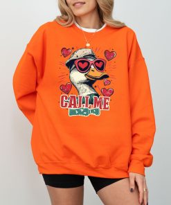 Valentines Duck Hunting T-Shirt, Boys Valentines Sweatshirt, Call Me Valentine Hoodie Funny Valentine (2)