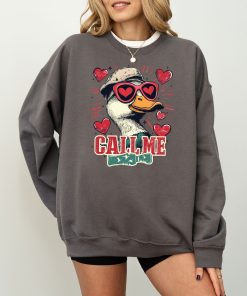 Valentines Duck Hunting T-Shirt, Boys Valentines Sweatshirt, Call Me Valentine Hoodie Funny Valentine (5)