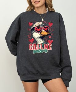 Valentines Duck Hunting T-Shirt, Boys Valentines Sweatshirt, Call Me Valentine Hoodie Funny Valentine (6)