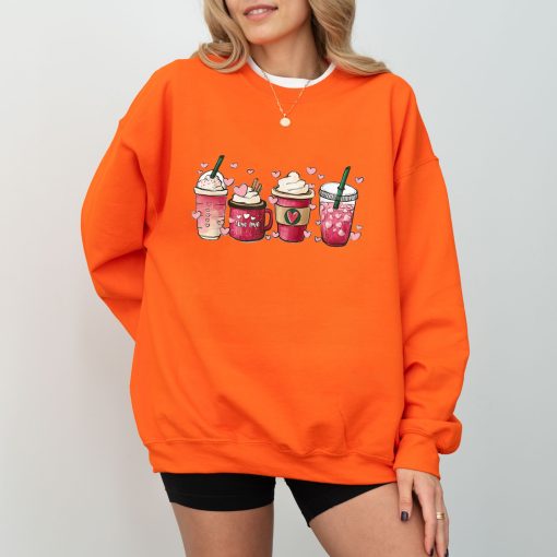 Womens Valentines Day Sweatshirt, Valentine Coffee Sweatshirt, Wo (3)