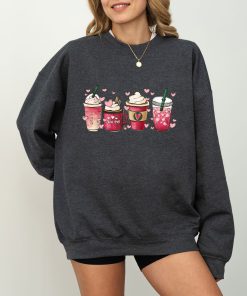 Womens Valentines Day Sweatshirt, Valentine Coffee Sweatshirt, Wo (4)