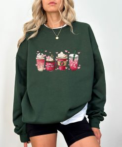 Womens Valentines Day Sweatshirt, Valentine Coffee Sweatshirt, Wo (5)