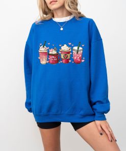 Womens Valentines Day Sweatshirt, Valentine Coffee Sweatshirt, Wo (7)