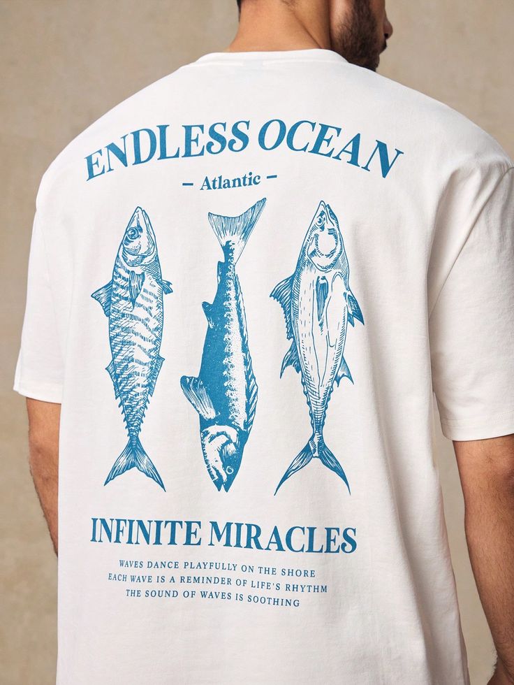 Fisherman-style tee with coastal outfit flatlay – 2025 POD fashion trend